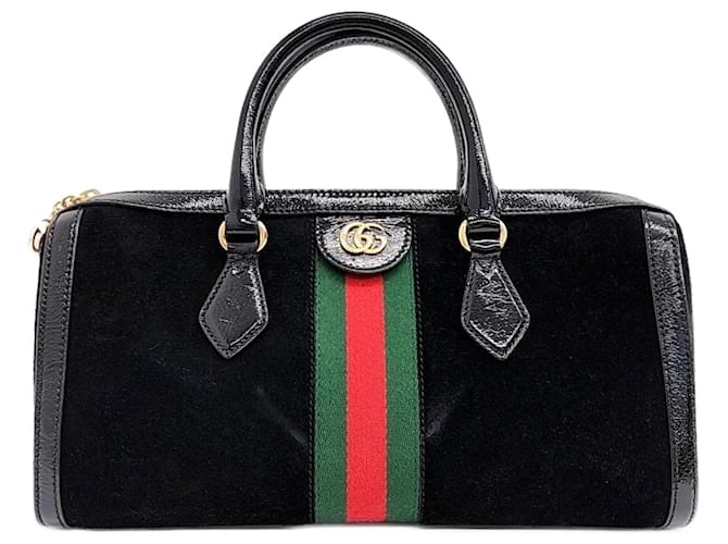 Gucci Ophidia GG, mittelgroße Tasche mit Tragegriff oben (524532) Schwarz  ref.1287770