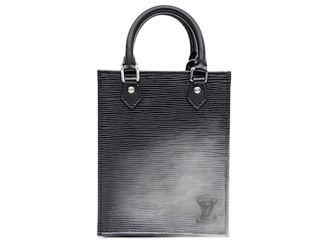 Louis Vuitton  Epi Petit Sac Plat M81238 Black  ref.1287805