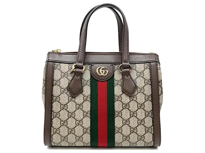 Gucci Ophidia Gg petit sac à bandoulière Marron Multicolore Beige  ref.1287838