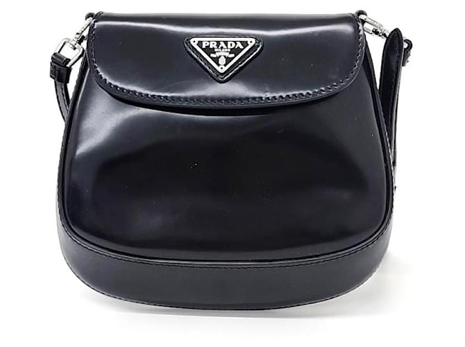 Prada  Cleo Brushed Mini Shoulder Bag Black  ref.1287864