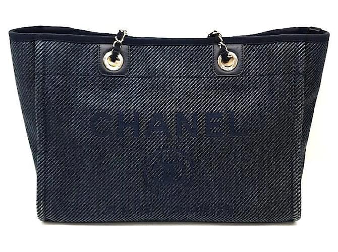 Bolsa de Ombro Chanel Doville Azul marinho  ref.1287872