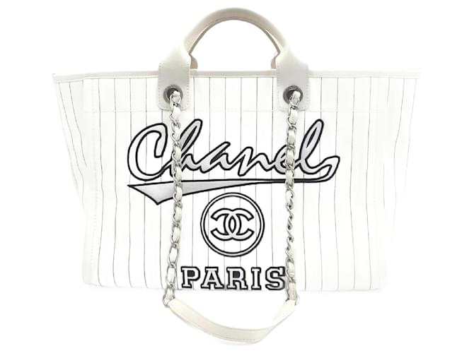 Chanel  Doville Tote And Shoulder Bag Cream  ref.1287878