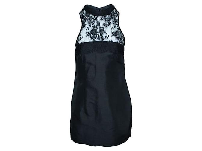 Autre Marque CAMILLA AND MARC Black Dress with Lace Silk Nylon Rayon  ref.1287890