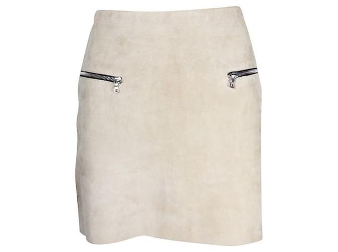 SANDRO Light Brown Suede Mini Skirt  ref.1287915