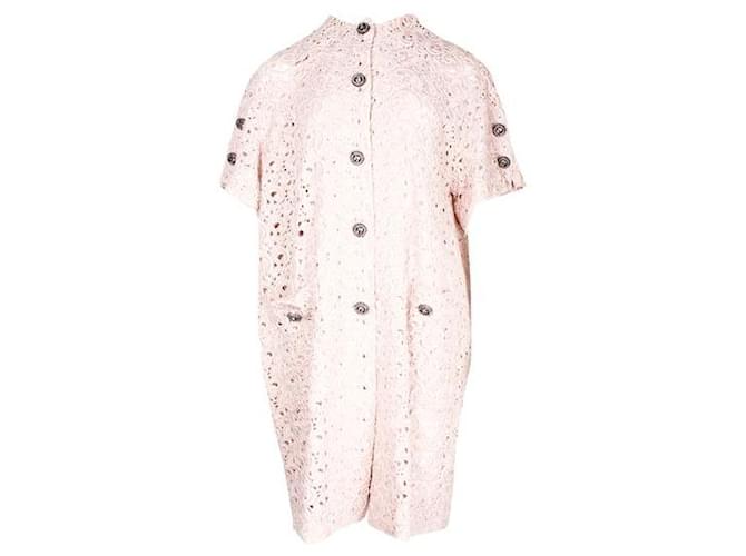 DOLCE & GABBANA Pink Lace Coat Dress Cotton  ref.1287954