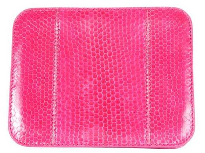 Autre Marque Capa para passaporte Python rosa do DESIGNER CONTEMPORÂNEO Couro  ref.1287989