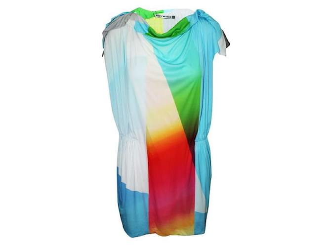 ISSEY MIYAKE Robe ample drapée colorée Polyester Multicolore  ref.1287990
