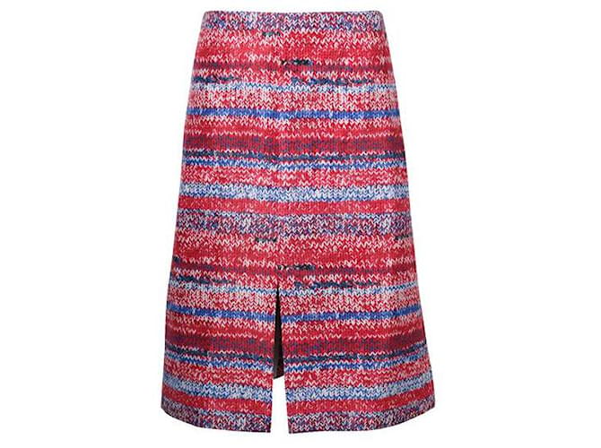 Tory Burch Multicoloured Silk Midi Skirt Multiple colors  ref.1288006