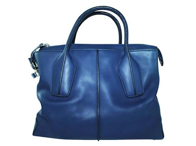 TOD'S D-Cube Small Shopping Bag Blue  ref.1288012