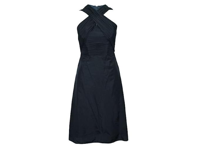 Autre Marque CONTEMPORARY DESIGNER Black Dress with Pleats Cotton Nylon  ref.1288031