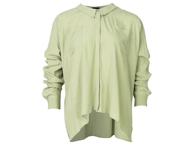 Autre Marque CONTEMPORARY DESIGNER Pastel Green Print Shirt Cotton  ref.1288034