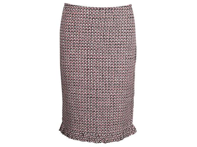 Marni Pink Print Skirt Winter Edition 2012 Viscose  ref.1288076