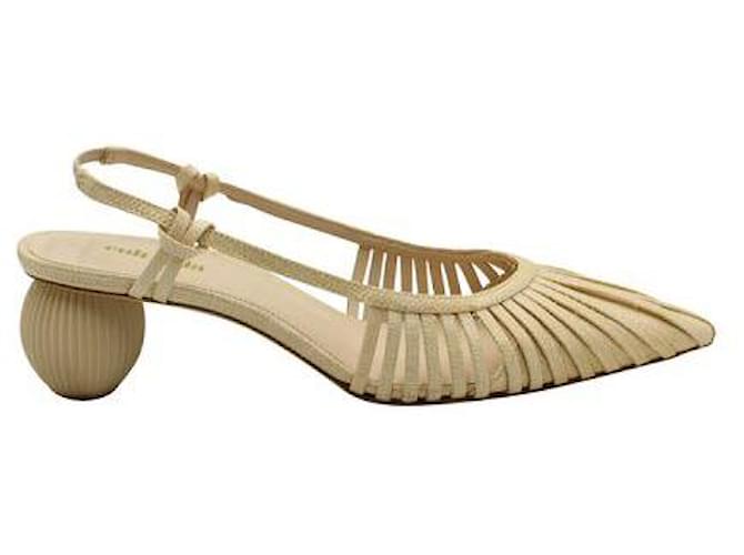 Autre Marque Culsizeaia Alia Slingpumps in Natur Beige Leder  ref.1288080