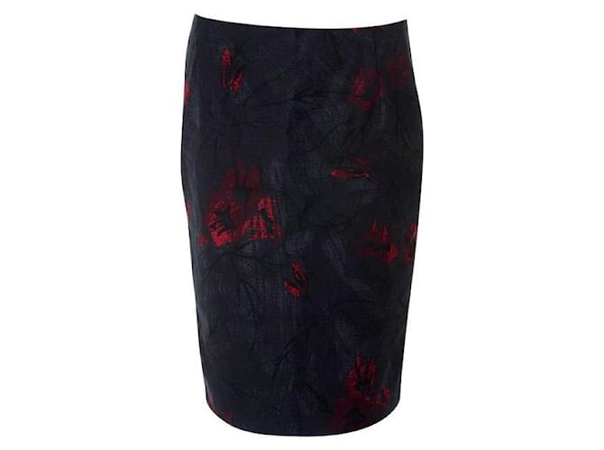 Marc Jacobs Dark Floral Motif Skirt Black Cotton  ref.1288162