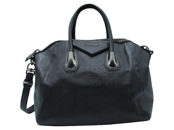 Givenchy Black Grained Leather Antigona Tote  ref.1288201