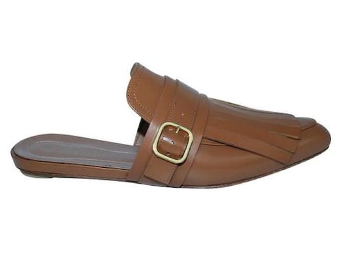 Marni Soft Leather Mules Brown  ref.1288213