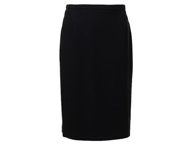 Autre Marque Contemporary Designer Midi Pencil Skirt Black Wool  ref.1288257