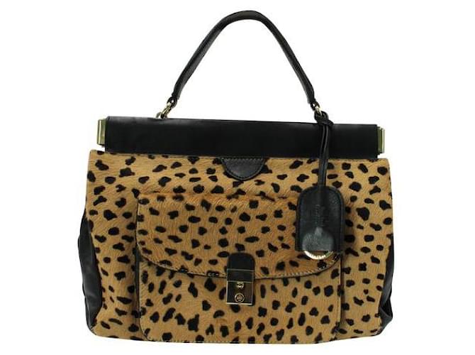 Tory Burch Leopard Print Calf Hair Bag Leather  ref.1288274