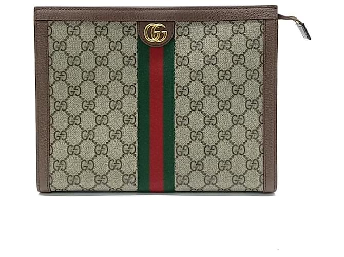 Gucci  Ophidia Clutch (625549) Brown Multiple colors Beige  ref.1288312