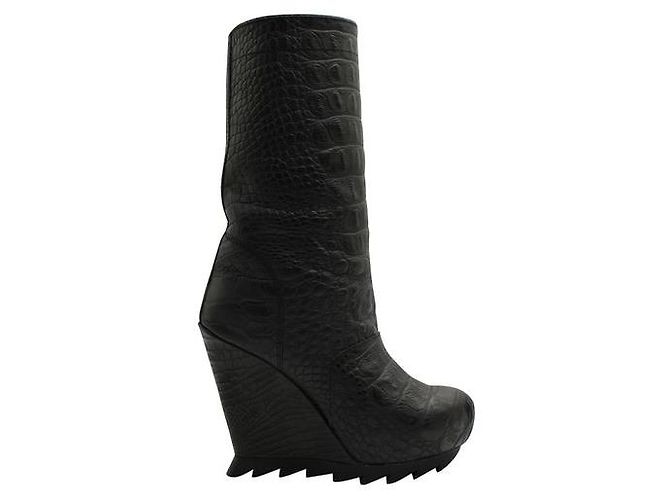 Camilla Skovgaard Stamped Pull On Wedge Boot Black