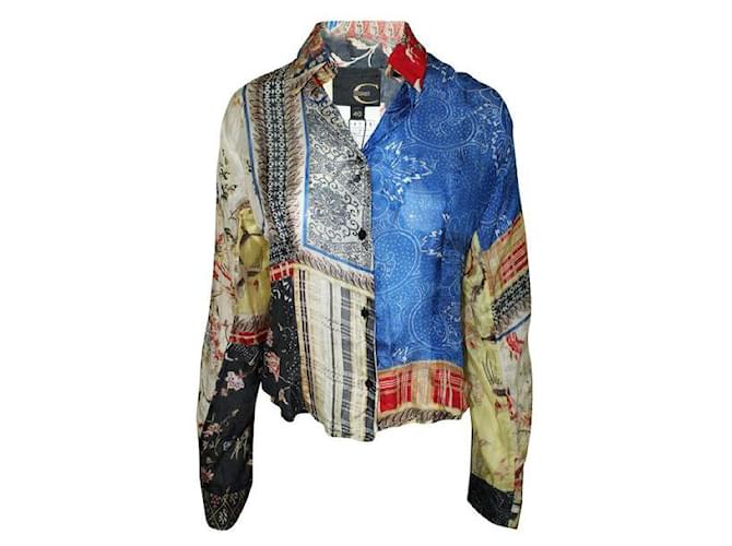 JUST CAVALLI Roberto Cavalli Multicolor Silk Shirt Multiple colors  ref.1288408