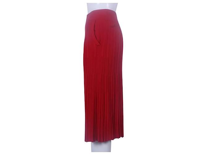 SONIA RYKIEL Pantalon large plissé rouge  ref.1288426