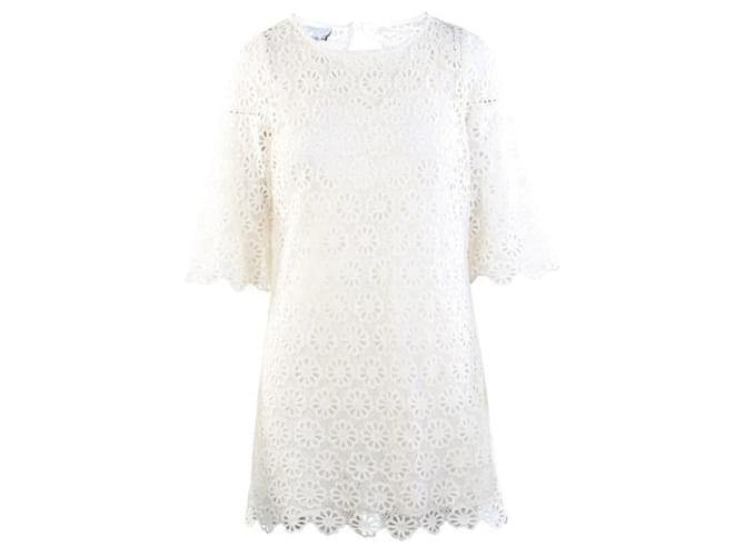 Autre Marque Contemporary Designer White Lace Dress Cotton  ref.1288484