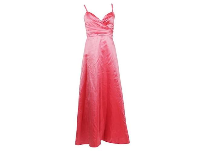 Autre Marque CONTEMPORARY DESIGNER Red Silk Evening Gown  ref.1288515