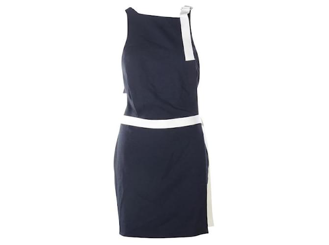 Autre Marque Dion Lee Blue and White Wraped Dress Polyester  ref.1288530