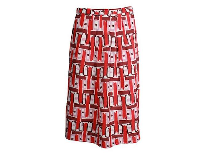 Autre Marque CONTEMPORARY DESIGNER Multicoloured Midi Skirt with Front Pleats Multiple colors Polyester Elastane  ref.1288537