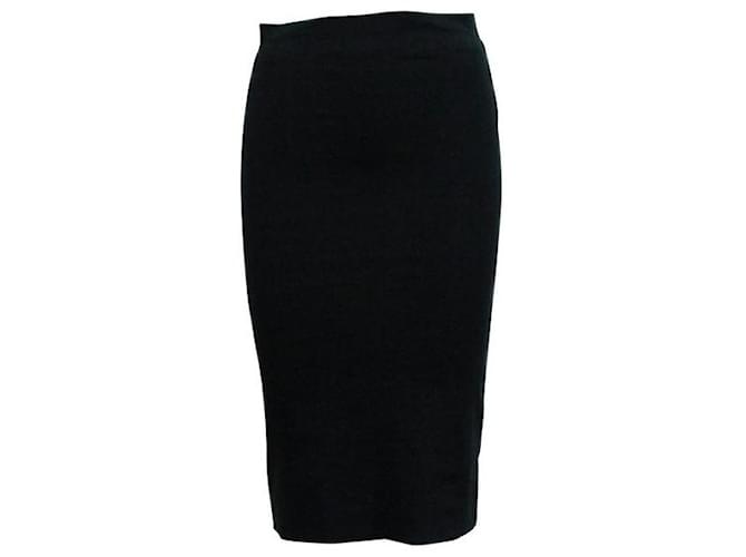 Donna Karan Classic Black Pencil Skirt Viscose Linen  ref.1288569
