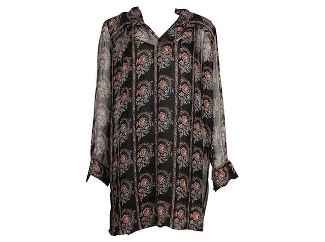 Isabel Marant Etoile Robe transparente en soie multicolore  ref.1288592
