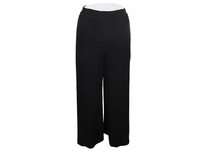 Jonathan Simkhai Split Wide Leg Pants Black Polyester Acetate  ref.1288594