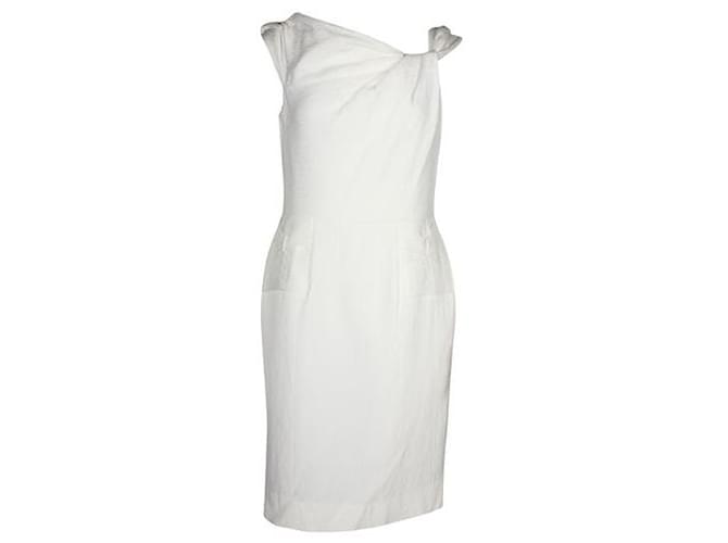 Roland Mouret Draped Dress White  ref.1288598