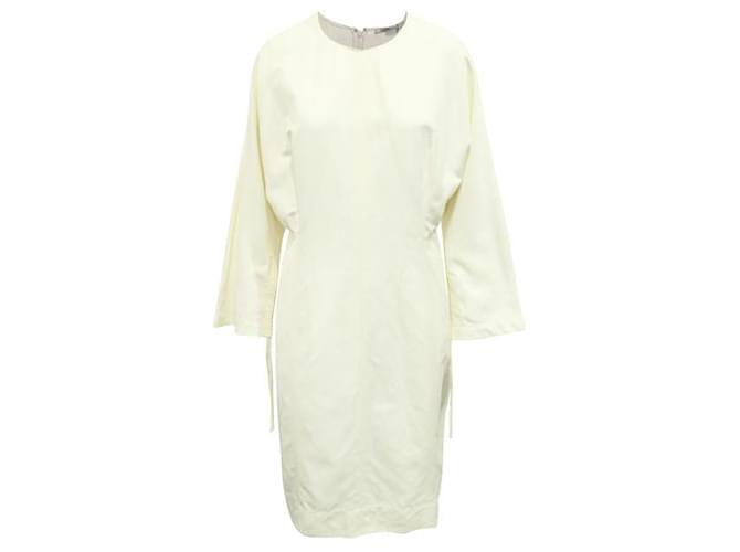 Stella Mc Cartney STELLA MCCARTNEY Ivory Long Sleeve Dress Cream Cotton Linen Polyamide  ref.1288607