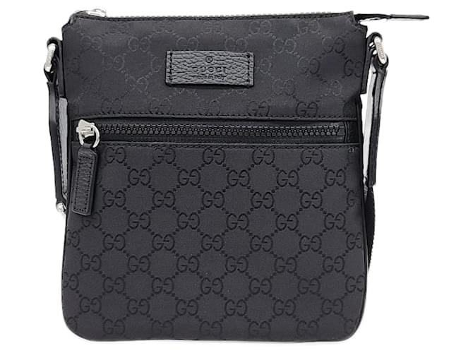 Gucci  GG Canvas Messenger Bag (449183) Black  ref.1288612