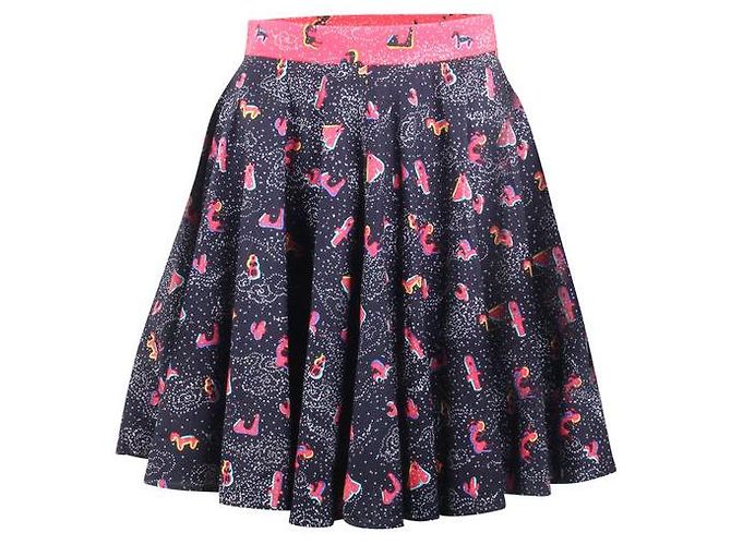 Tsumori Chisato Gonna con stampa nera Nero