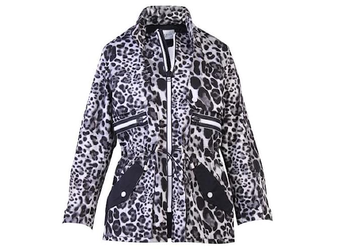 SANDRO Grey Leopard Print Jacket Cotton  ref.1288665