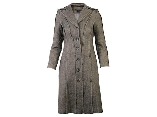 Autre Marque CONTEMPORARY DESIGNER Green Caban Coat Cashmere Wool  ref.1288706
