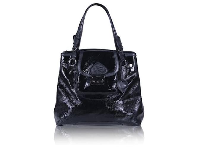 MOSCHINO Black Patent Leather Tote  ref.1288709