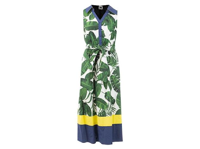 Alice + Olivia Margot Printed Cotton-Poplin Dress In Green Multiple colors Polyester Polyamide  ref.1288720