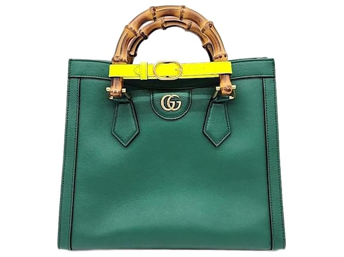 Gucci  Diana Bamboo Tote Bag Small (660195) Green  ref.1288748