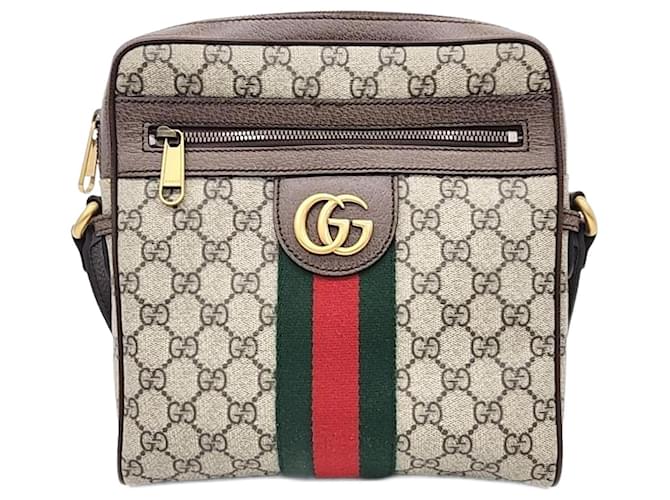 Petit sac messager Gucci Ophidia GG (547926) Beige  ref.1288750
