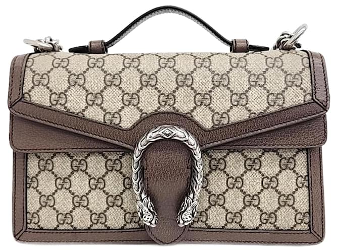 Gucci  Dionysus Gg Top Handle Bag (621512) Brown Beige  ref.1288752
