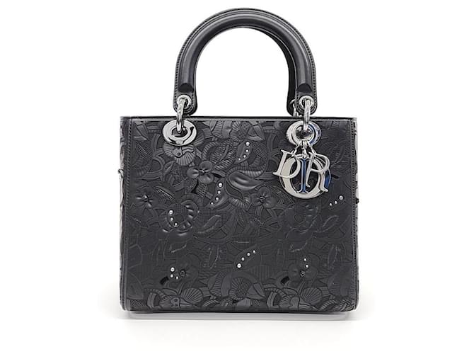 Dior Christian  Lady Bag Medium Black  ref.1288780