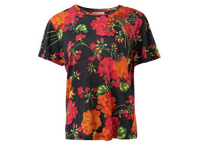 Gucci Floral Print Sequin Shirt Cotton  ref.1288796