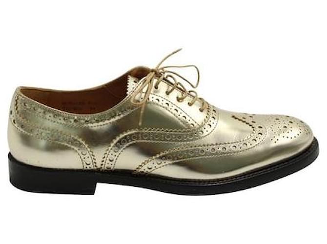 Church'S Golden Oxford Lace Shoes Leather  ref.1288808