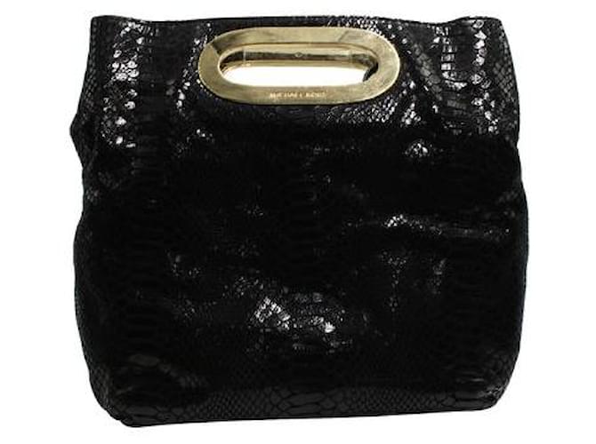 Borsa tote in pitone nero lucido di Michael Michael Kors in rilievo/ Shoulder Bag  ref.1288812