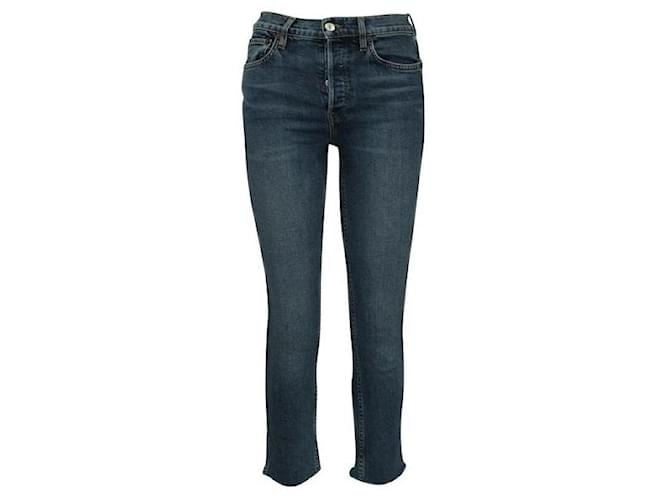 Autre Marque Contemporary Designer Blue Jeans With Raw Hem Cotton Elastane  ref.1288819
