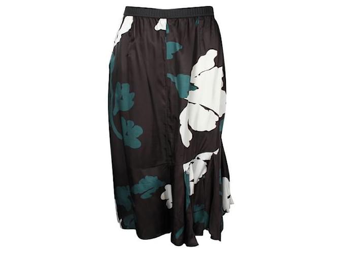 Marni Black Print Midi Skirt with Pockets Viscose  ref.1288845